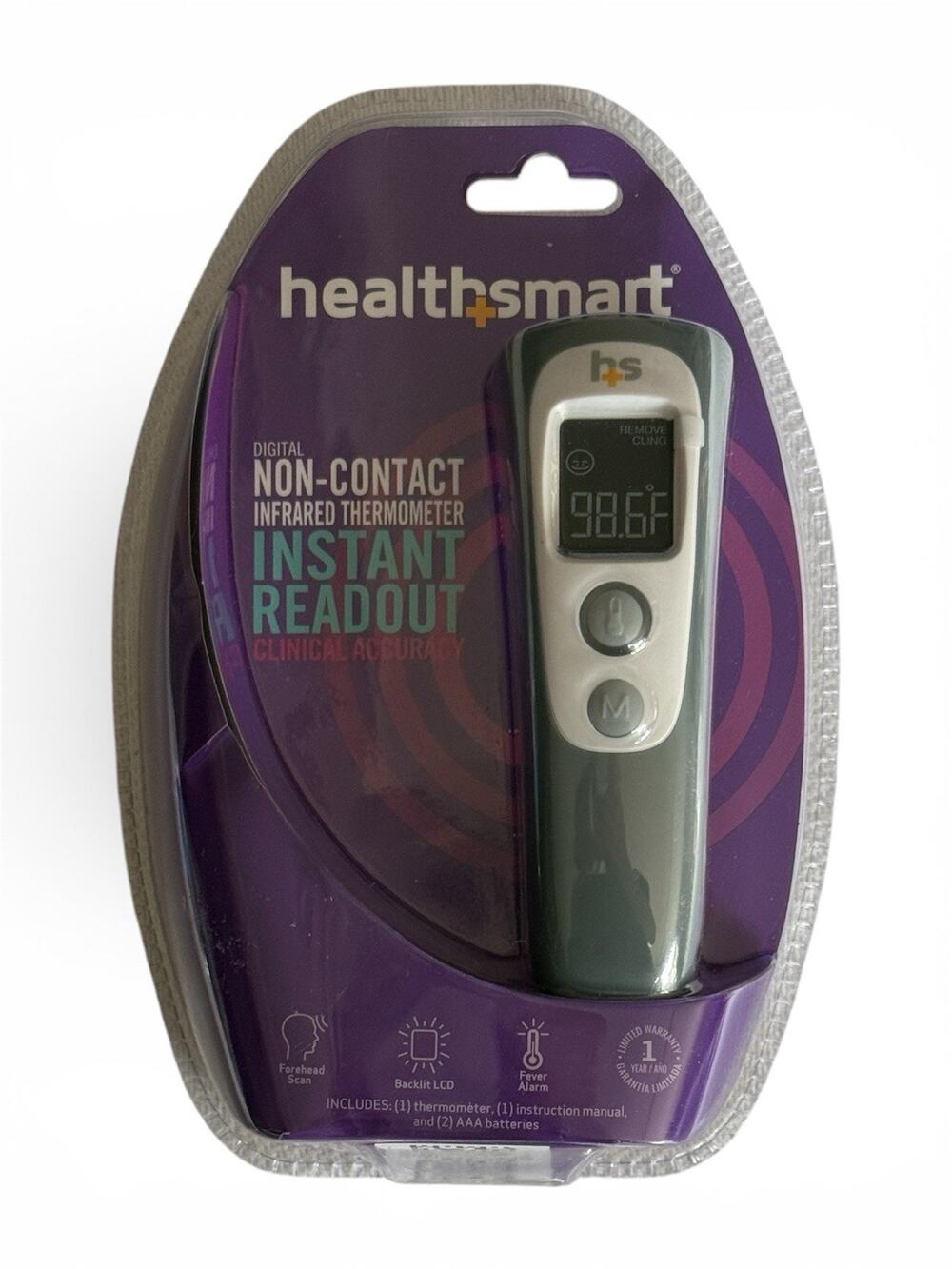 NEW HealthSmart Digital Non-Contact Forehead Surface Thermometer TH1009N-B